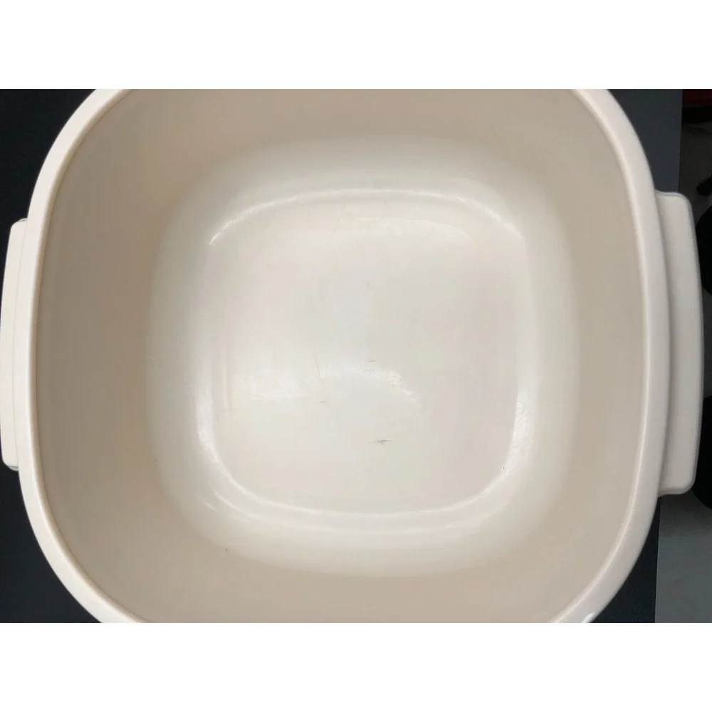Vintage Rubbermaid Servin' Saver Almond OPAQUE 6 & 12 Cup Sq Set 2247 -2249 RARE